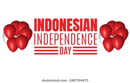 Indonesian independence day design templet