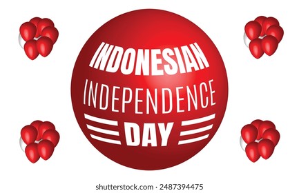 Indonesian independence day design templet