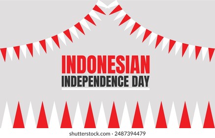 Indonesian independence day design templet