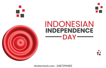 Indonesian independence day design templet