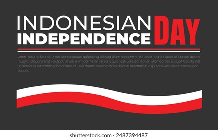 Indonesian independence day design templet