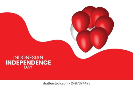 Indonesian independence day design templet