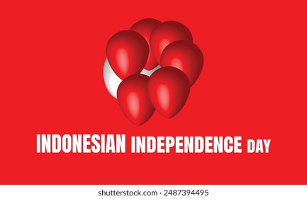 Indonesian independence day design templet