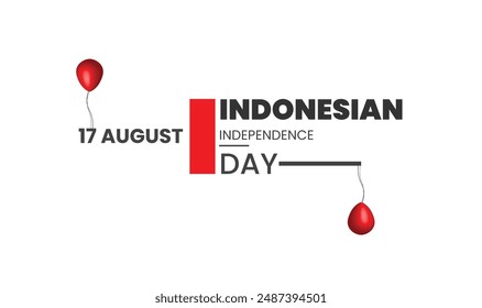 Indonesian independence day design templet