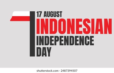 Indonesian independence day design templet