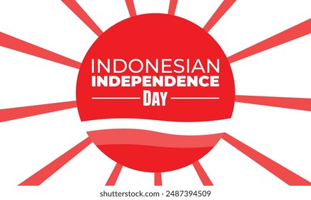 Indonesian independence day design templet