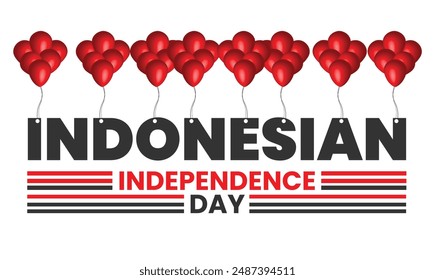 Indonesian independence day design templet