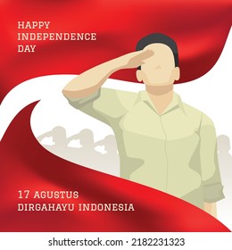 Indonesian Independence Day Dirgahayu 17 Agustus, Full Vector  Editable