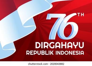 Indonesian Independence Day Dirgahayu Republik Indonesia Stock Vector ...