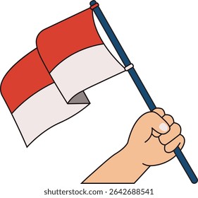Indonesian Independence Day Element Decoration For Templet Element Design
