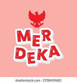 Diseño de elementos del Día de la Independencia de Indonesia