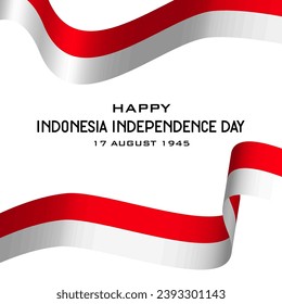 Día de la Independencia de Indonesia. Bandera indonesia.
