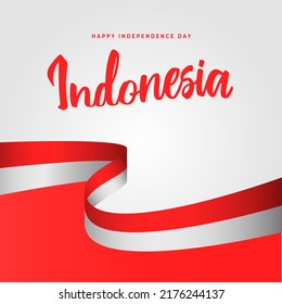  Día de la Independencia de Indonesia. Diseño plano. Ilustración vectorial del día nacional. vector de indicador de país.