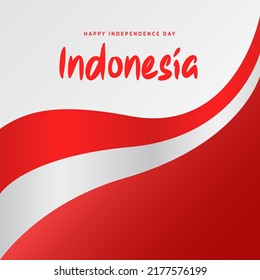 Indonesischer Unabhängigkeitstag. Flaches Design. Nationale Tagesvektorgrafik. Landesflaggenvektor