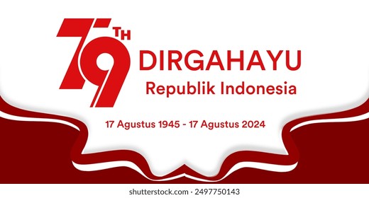 Indonesische Independence Tag Illustration mit eps Format Datei.