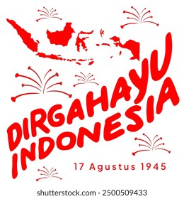 Indonesian independence day illustration with eps format file .