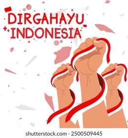 Indonesian independence day illustration with eps format file .