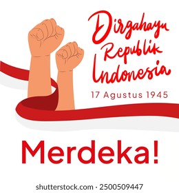 Indonesian independence day illustration with eps format file .