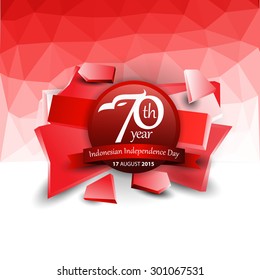 Indonesian Independence Day Logo. Vector illustration concept 