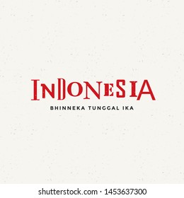 Indonesian independence day typography design