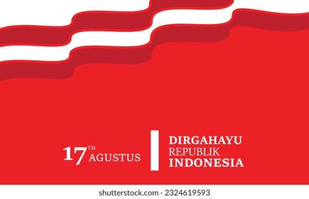 Imagen vectorial del Día De La Independencia De Indonesia, Fotos De Existencias, Vector Y Plantilla De Diseño De Ilustración De Fondo