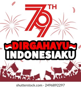 Indonesian independence days illustration with eps format file.