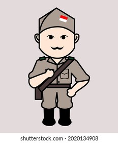 A Indonesian independence warrior icon