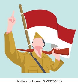 Diseño de Arte vectorial de los Días Independientes de Indonesia