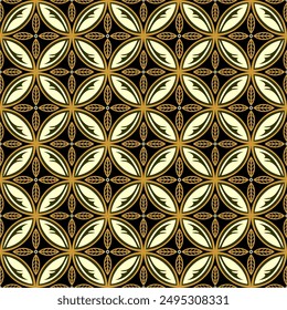 Batik indonesio javanés hermoso con patrón floral sin costuras, Vector
