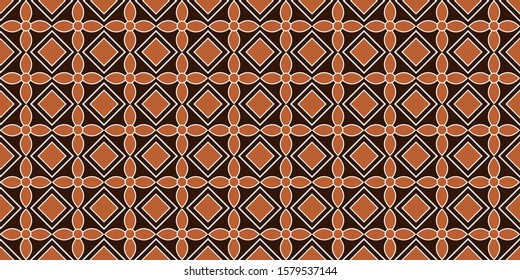 Indonesian Javanese batik with floral seamless pattern