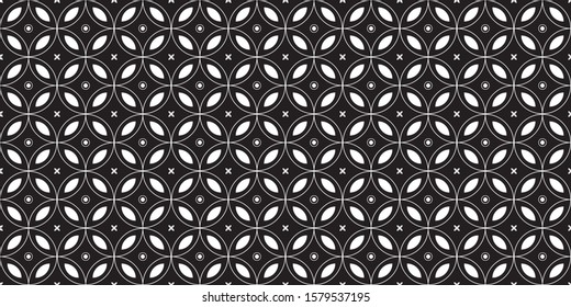 Indonesian Javanese batik with floral seamless pattern