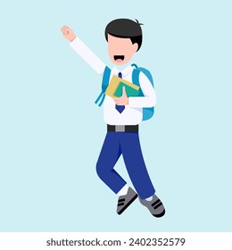 Personaje de estudiante de instituto indonesio