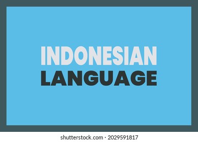 Indonesian Language typography vector design