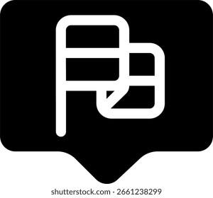 indonesian languange glyph style icon design