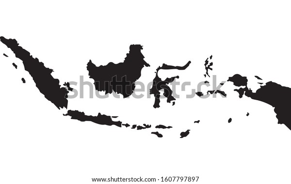 Indonesian Map Background Flat Vector Illustration Stock Vector ...