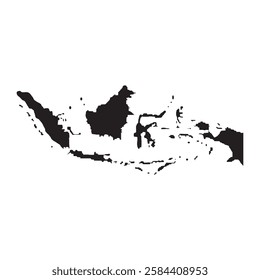 Indonesian Map Icon  Element Symbol Design