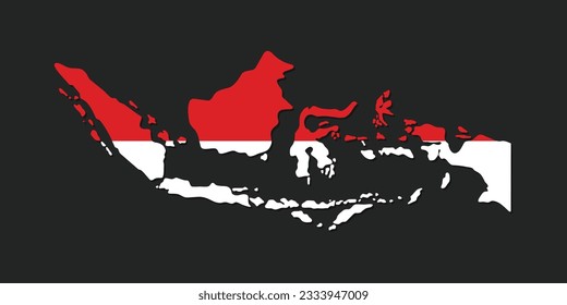 Indonesian map vector illustration. Indonesian map icon