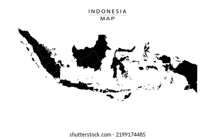 Indonesian map vector on white background