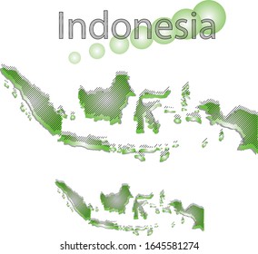 indonesian maps with line style
