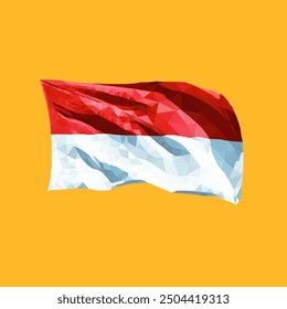 Indonesian and Monaco Flag vector