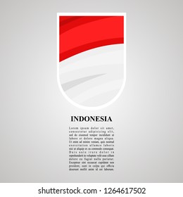 Indonesian national flag. flat, vector illustration