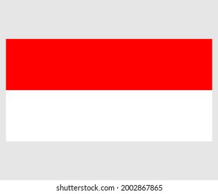 Indonesian National Flag Red and White Illustration Vector Image