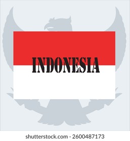 Indonesian national flag vector illustration