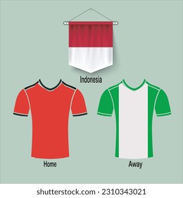 Selección nacional de fútbol de Indonesia: home y away jersey