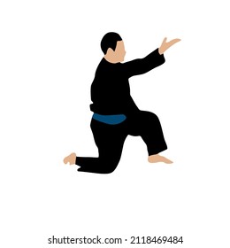 Indonesian original simple martial arts vector design