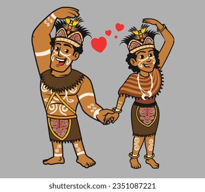 Indonesian Papua in Traditional Dress