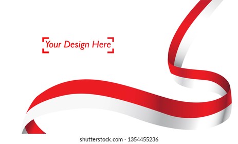 Indonesian patriotic background template with empty space for text, design, Holidays, Independence Day. Welcome to Indonesia concept - Vector