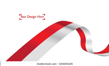 Indonesian patriotic background template with empty space for text, design, Holidays, Independence Day. Welcome to Indonesia concept - Vector