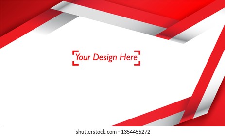 Indonesian patriotic background template with empty space for text, design, Holidays, Independence Day. Welcome to Indonesia concept - Vector