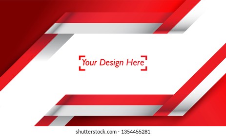 Indonesian patriotic background template with empty space for text, design, Holidays, Independence Day. Welcome to Indonesia concept - Vector